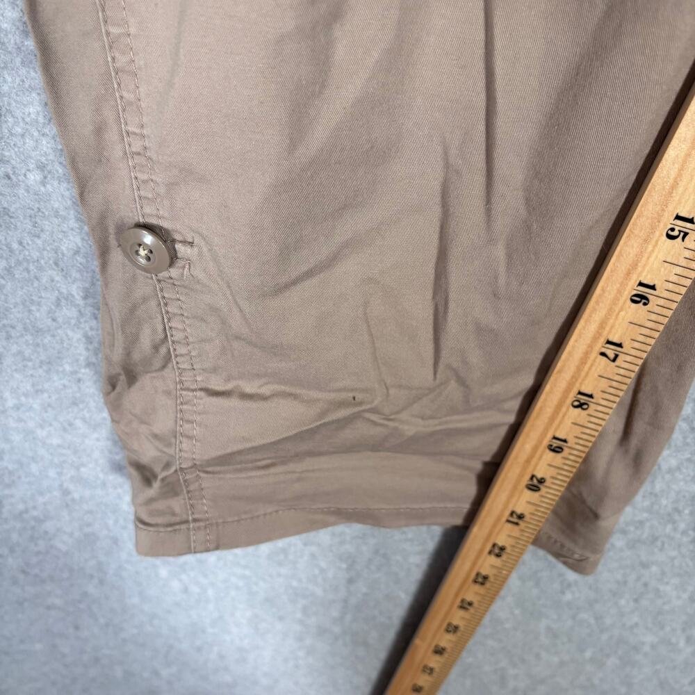 St Johns Bay Cargo Capri Pant 12 Khaki Utility Baggy Stretch Hiking GORP Y2K 90s - Picture 8 of 13